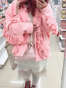 「Little sunny bite（リトルサニーバイト）のアイテム（ジャケット/アウター）」を使った、ゆいゆいさん（レディース・155cm）の春コーディネート