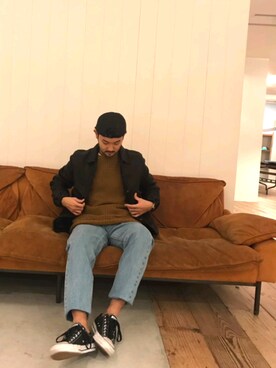 「Saturdays NYC（サタデーズ ニューヨークシティ ）のアイテム（その他アウター）」を使った、Tomさん（メンズ・172cm）の冬コーディネート