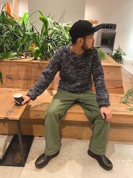 「Saturdays NYC（サタデーズ ニューヨークシティ ）のアイテム（キャップ）」を使った、Tomさん（メンズ・172cm）の秋コーディネート