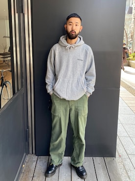 「Saturdays NYC（サタデーズ ニューヨークシティ ）のアイテム（パーカー）」を使った、Tomさん（メンズ・172cm）の冬コーディネート