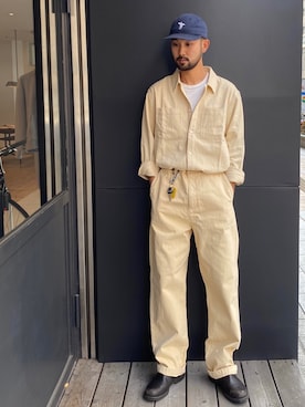 「Saturdays NYC（サタデーズ ニューヨークシティ ）のアイテム（チノパンツ）」を使った、Tomさん（メンズ・172cm）の冬コーディネート
