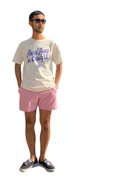 「Saturdays NYC（サタデーズ ニューヨークシティ ）のアイテム（水着）」を使った、Tomさん（メンズ・172cm）の夏コーディネート