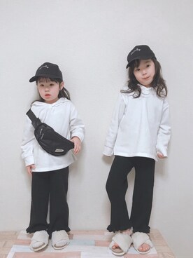 「ミカヅキモモコ（ミカヅキモモコ）のアイテム」を使った、ririyuさん（キッズ・110cm）の春コーディネート