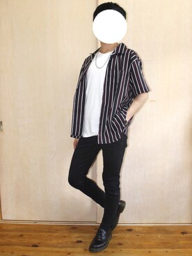 「Dr. Martens（ドクターマーチン）のDr.Martens / ドクターマーチン 1461 3EYE GIBSON SHOE 3ホール ギブソン シューズ ブーツ（ブーツ）」を使った、HANAさん（メンズ・170cm）の春コーディネート