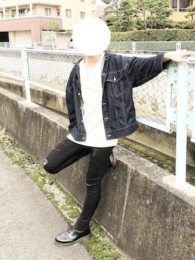 「kutir（クティール）のアイテム（デニムジャケット）」を使った、HANAさん（メンズ・171cm）の秋コーディネート