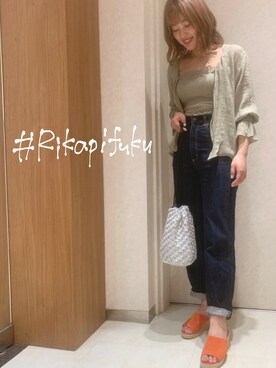 「LEPSIM（レプシィム）のアイテム（バッグ、シルバー系）」を使った、rikapiさん（レディース・157cm）の夏コーディネート