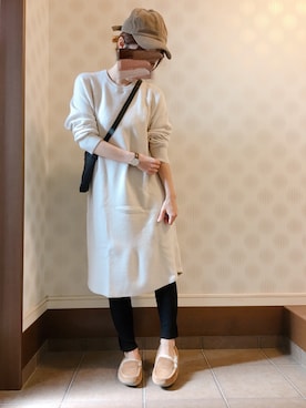 「Daniel Wellington（ダニエルウェリントン）の【Daniel Wellington】レザーバンド３６ＭＭ（アナログ腕時計）」を使った、ayunさん（レディース・155cm）の冬コーディネート