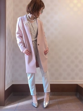 「PLST（プラステ）のアイテム（アクセサリー）」を使った、ayunさん（レディース・155cm）の春コーディネート