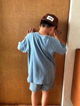 「Samansa Mos2（サマンサ モスモス）のアイテム（帽子）」を使った、T’ Sさん（キッズ・110cm）の春コーディネート
