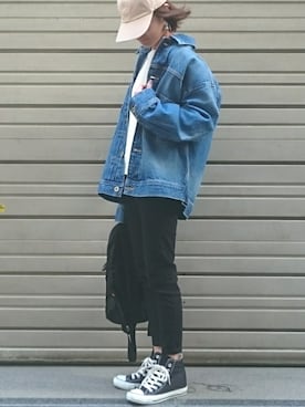 「N.（N. Natural Beauty Basic）（エヌエヌナチュラルビューティーベーシック）のアイテム（キャップ）」を使った、Ayaさん（レディース・151cm）の春コーディネート