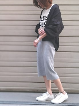 「N.（N. Natural Beauty Basic）（エヌエヌナチュラルビューティーベーシック）のアイテム（MA-1）」を使った、Ayaさん（レディース・151cm）の春コーディネート