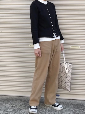 「N.（N. Natural Beauty Basic）（エヌエヌナチュラルビューティーベーシック）のアイテム（スニーカー）」を使った、Ayaさん（レディース・151cm）の冬コーディネート