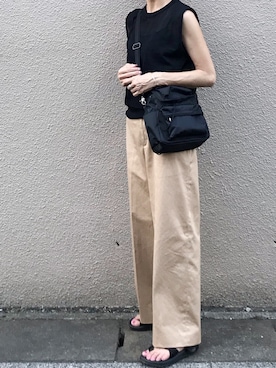 「シースルー」｜「アイテム（チノパンツ）」を使った、Ayaさん（レディース・151cm）の夏コーディネート
