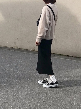 「白ソックス」｜Ayaさん（レディース・151cm）の冬コーディネート