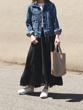 「La-gemme」｜「アイテム（デニムジャケット）」を使った、Ayaさん（レディース・151cm）の春コーディネート
