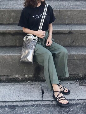 「PHILIPPE AUDIBERT（フィリップ オーディベール）のPHILIPPE AUDIBERT(フィリップオーディベール) オーバルチェーンブレスレット / bracelet Elton（ブレスレット）」を使った、Ayaさん（レディース・150cm）の夏コーディネート