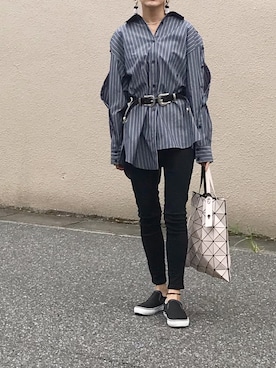 「CLANE（クラネ）のアイテム（スリッポン）」を使った、Ayaさん（レディース・151cm）の秋コーディネート