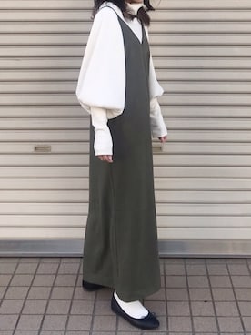 「LA BELLE ETUDE（ラベルエチュード）のアイテム（Tシャツ/カットソー）」を使った、Ayaさん（レディース・151cm）の冬コーディネート