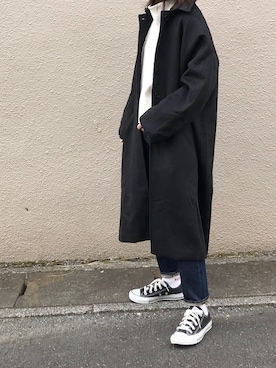 「LA BELLE ETUDE（ラベルエチュード）のアイテム（Tシャツ/カットソー）」を使った、Ayaさん（レディース・151cm）の冬コーディネート
