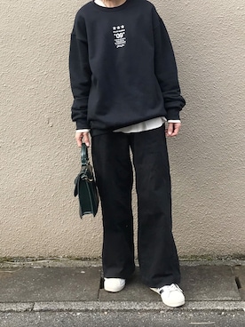 「Starting Over（スターティングオーバー）のアイテム（スウェット）」を使った、Ayaさん（レディース・151cm）の冬コーディネート