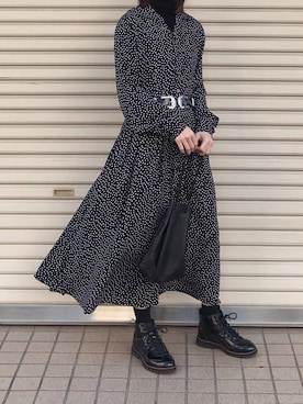 TODAYFULのアイテムを使った「ドットワンピ」の人気ファッション  