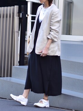 「JOURNAL STANDARD relume（ジャーナルスタンダード　レリューム）のアイテム（ノーカラージャケット）」を使った、Ayaさん（レディース・151cm）の春コーディネート