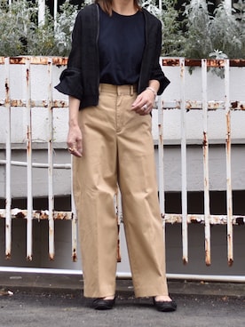 「シースルー」｜「アイテム（チノパンツ）」を使った、Ayaさん（レディース・151cm）の春コーディネート