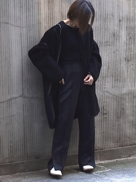 「RETRO GIRL（レトロガール）のセミフレアパンツ（その他パンツ）」を使った、Ayaさん（レディース・151cm）の秋コーディネート