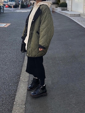 「LIAN（リアン）のアイテム（ダウンジャケット/コート）」を使った、Ayaさん（レディース・151cm）の冬コーディネート