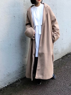 「ROYAL PARTY（ロイヤルパーティー）のアイテム（その他アウター）」を使った、Ayaさん（レディース・151cm）の冬コーディネート