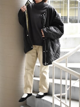 「LIAN（リアン）のアイテム（ダウンジャケット/コート）」を使った、Ayaさん（レディース・151cm）の冬コーディネート