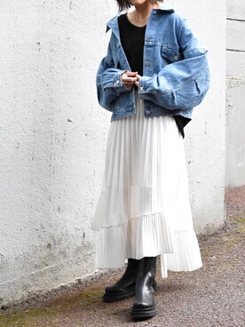 「muure（ミュール）のアイテム」を使った、Ayaさん（レディース・151cm）の冬コーディネート