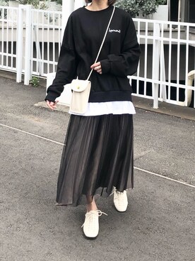 「muure（ミュール）のアイテム」を使った、Ayaさん（レディース・151cm）の春コーディネート