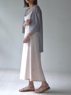 「キャミワンピ」｜「アイテム（アンサンブル）」を使った、Ayaさん（レディース・151cm）の春コーディネート