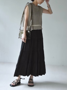 「muure（ミュール）のアイテム」を使った、Ayaさん（レディース・151cm）の春コーディネート