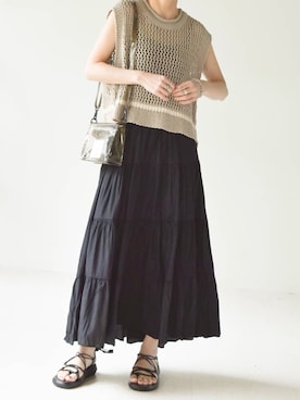 「muure（ミュール）のアイテム」を使った、Ayaさん（レディース・151cm）の夏コーディネート