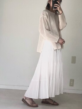 「muure（ミュール）のアイテム」を使った、Ayaさん（レディース・151cm）の夏コーディネート