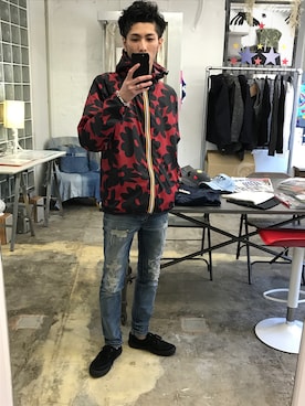 「JK」｜「アイテム（ナイロンジャケット）」を使った、hiroseさん（メンズ・173cm）の冬コーディネート