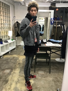 「REPRESENT（リプレゼント）のアイテム（ジャケット/アウター）」を使った、hiroseさん（メンズ・174cm）の冬コーディネート