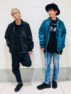 「DIESEL（ディーゼル）のアイテム（ナイロンジャケット）」を使った、hiroseさん（メンズ・174cm）の秋コーディネート