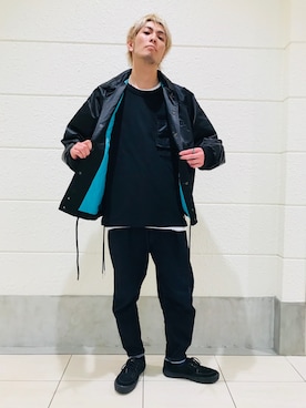 「JK」｜「アイテム（ナイロンジャケット）」を使った、hiroseさん（メンズ・174cm）の秋コーディネート
