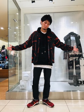 「Black&Red」｜hiroseさん（メンズ・174cm）の冬コーディネート