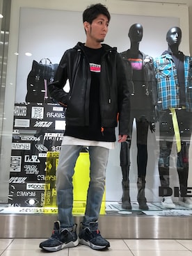 DIESEL(ディーゼル)の「MEN'S レザージャケット(ライダース ...