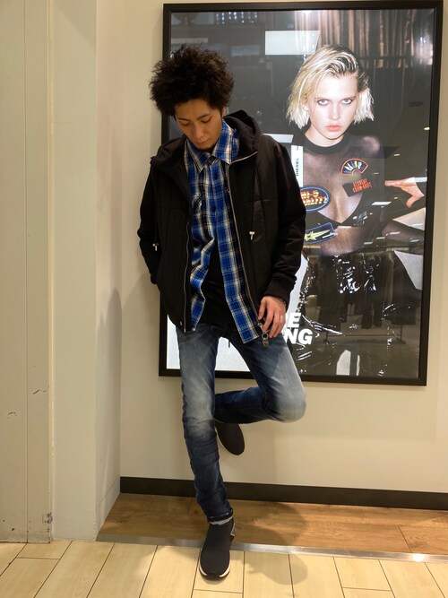 Diesel 小倉井筒屋hiroseさんのブルゾンを使ったコーディネート Zozotown