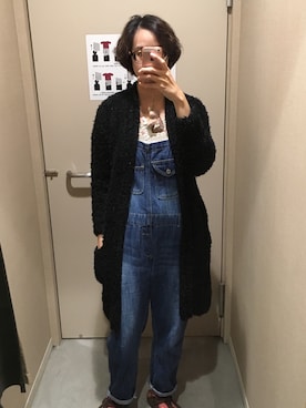 「SM2（エスエムツー）のアイテム（つなぎ/オールインワン）」を使った、Eva     Wangさん（レディース・170cm）の冬コーディネート
