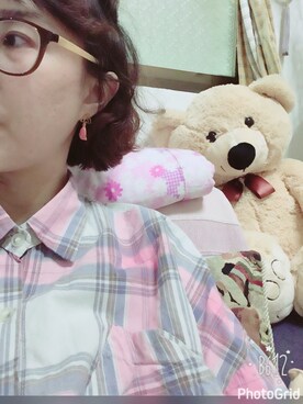 「ehka sopo（エヘカソポ）のアイテム（アクセサリー）」を使った、Eva     Wangさん（レディース・170cm）の春コーディネート