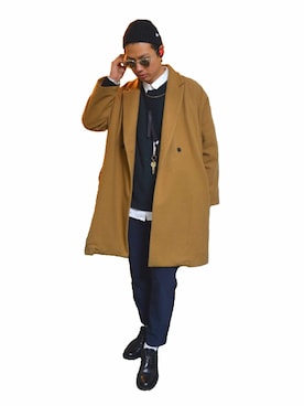 「NEIL BARRETT（ニールバレット）のアイテム（シューズ）」を使った、SOZYさん（メンズ・181cm）の冬コーディネート