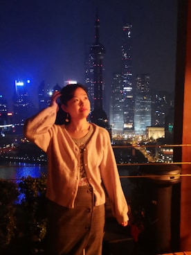 「MANGO（マンゴ）のアイテム（アクセサリー）」を使った、佳子Kakoさん（レディース・165cm）の冬コーディネート