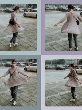 「stradivarius（ストラディバリウス）のアイテム（チュニック）」を使った、佳子Kakoさん（レディース・165cm）の春コーディネート