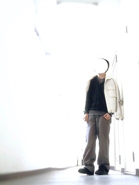 「COMME CA ISM（コムサイズム）のアイテム（ブルゾン）」を使った、you1さん（メンズ・165cm）の冬コーディネート